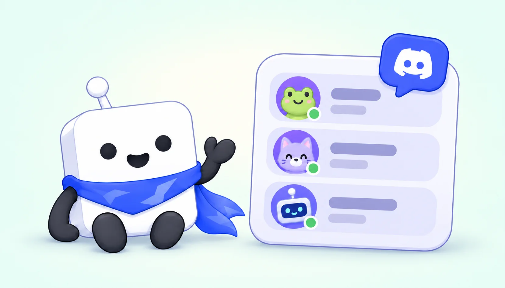 Boostly mascot beside a community member list with animal and robot avatars